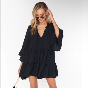 Show Me Your Mumu Black Dress with Sleeves